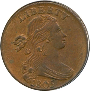 image for: 1805 1c PCGS AU58 (S-267) ex: Husak Collection