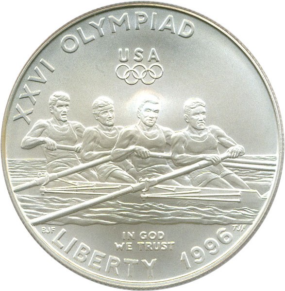 image for: 1996-D $1 PCGS MS70 (Olympic Rowing)