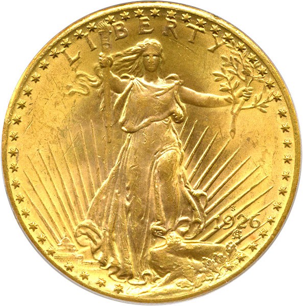 image for: 1926-S $20 PCGS MS64