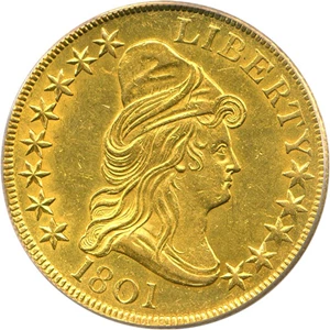 image for: 1801 $10 PCGS MS60