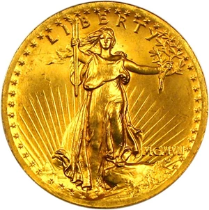 image for: 1907 $20 PCGS/CAC MS64 (High Relief) OGH