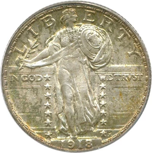 image for: 1918-D 25c PCGS MS64 FH * Color *