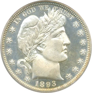 image for: 1893 50c PCGS/CAC Proof 66 Cameo