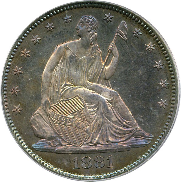 image for: 1881 50c PCGS/CAC Proof 65