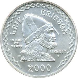 image for: 2000-P $1 PCGS MS70 (Leif Ericson)