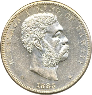 image for: Hawaii: 1883 $1 PCGS AU55