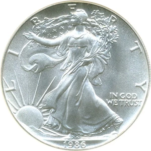 image for: 1986 $1 NGC MS70 (Silver Eagle)