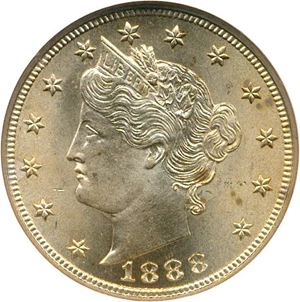image for: 1888 5c NGC MS65