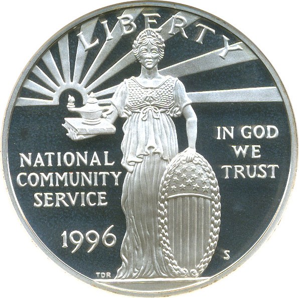 image for: 1996-S $1 NGC Proof 69 UCameo (National Community Service)