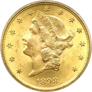 image for: 1898-S $20 PCGS MS65
