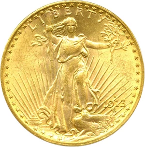 image for: 1913-S $20 PCGS MS64
