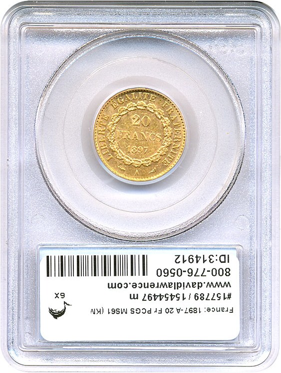 1897-A     20 Fr MS (KM-825) thumbnail 8