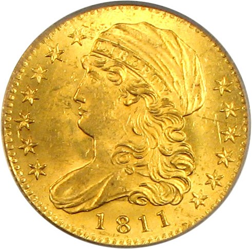 image for: 1811 $5 PCGS/CAC MS63 OGH