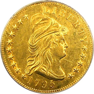 image for: 1795 $10 PCGS AU55 (13 Leaves)