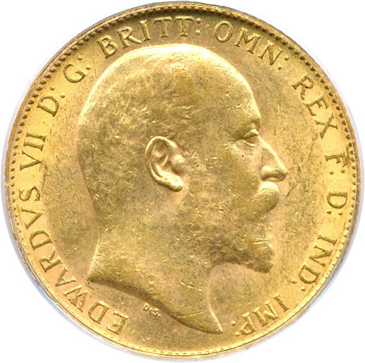 image for: Great Britain: 1910 Sov PCGS MS62
