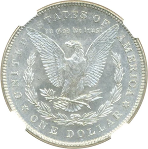 image for: 1878 $1 NGC MS66 (7TF, Reverse of 1878)