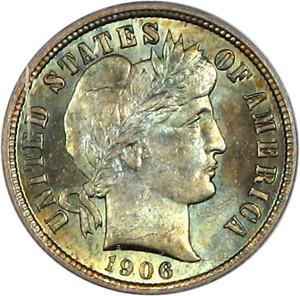 image for: 1906-O 10c PCGS/CAC MS66 * Color *