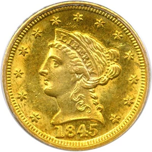 image for: 1845-D $2 1/2 PCGS MS61