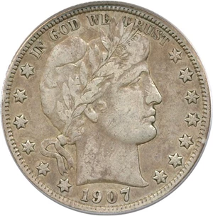 image for: 1907-O 50c PCGS VF25