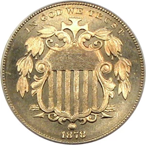 image for: 1878 5c PCGS/CAC Proof 65