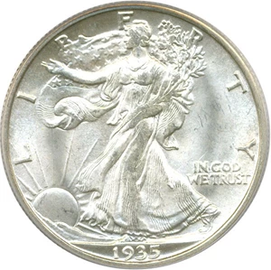 image for: 1935-S 50c PCGS/CAC MS65 OGH