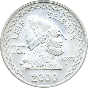 image for: 2000-P $1 PCGS MS70 (Leif Ericson)