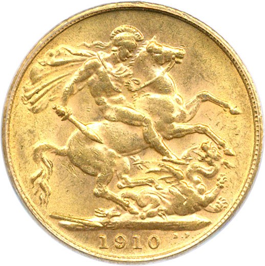 image for: Great Britain: 1910 Sov PCGS MS62