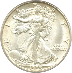 image for: 1935-S 50c PCGS MS65