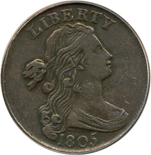 image for: 1805 1c PCGS XF40