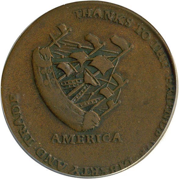 image for: 1766 Halfpenny PCGS/CAC VF35 (Pitt)