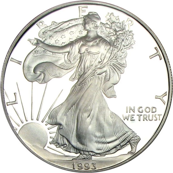 1993-P American Eagle Coin Silver Dollar Proof $1 KM 273