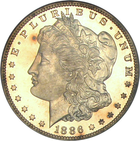 image for: 1886 $1 PCGS/CAC Proof 63 Cameo