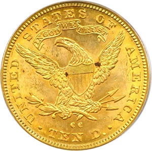 image for: 1890-CC $10 PCGS MS62