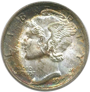 image for: 1919 10c PCGS MS66 FB * Color *