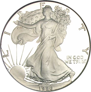 image for: 1986-S $1 PCGS Proof 69 DCameo (Silver Eagle)
