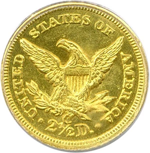 image for: 1852-C $2 1/2 PCGS MS61