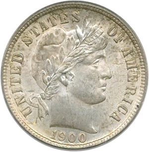 image for: 1900-S 10c PCGS MS65
