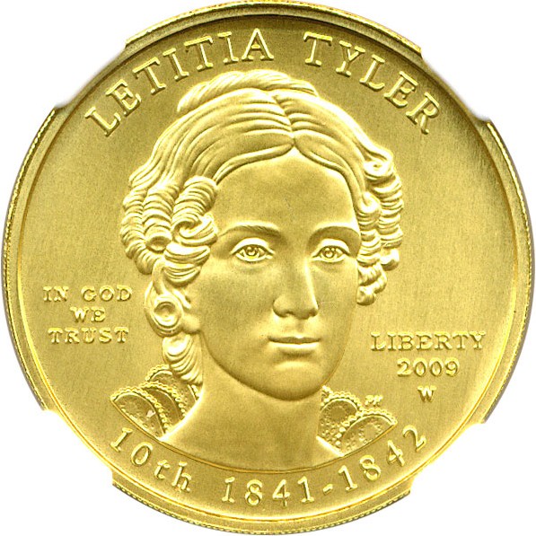 image for: 2009-W $10 NGC MS70 (Letitia Tyler)