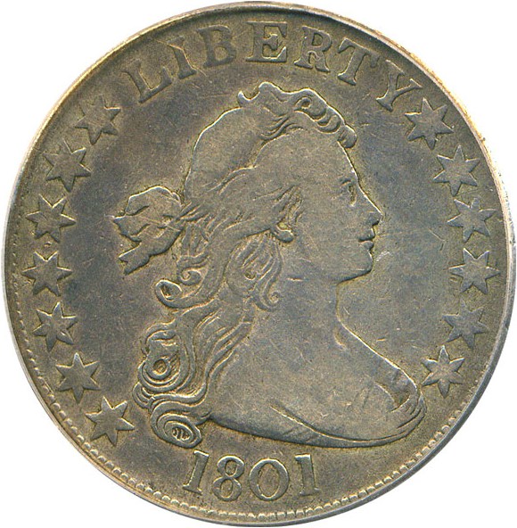 image for: 1801 50c PCGS VF20
