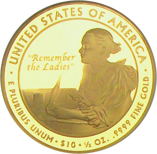 image for: 2007-W $10 NGC Proof 70 UCameo (Abigail Adams)