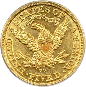 image for: 1880-CC $5 PCGS/CAC AU58