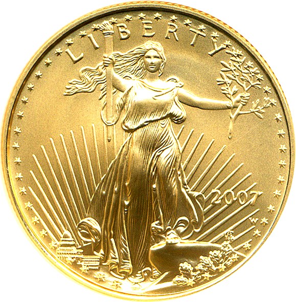 image for: 2007-W $25 NGC MS70 Burnished Unc (Gold Eagle, Early Releases)