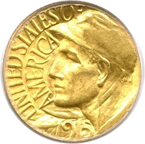 image for: 1915-S Panama-Pacific G$1 PCGS/CAC MS65