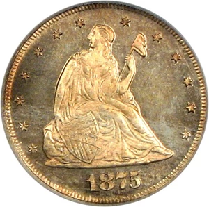 image for: 1875 20c PCGS/CAC Proof 65