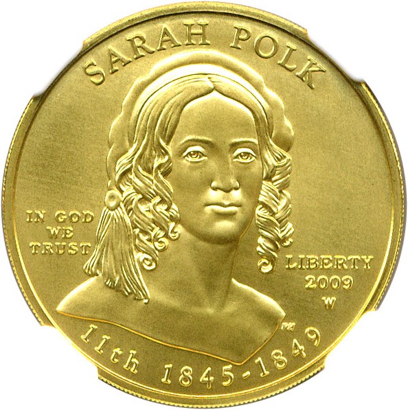 image for: 2009-W $10 NGC MS70 (Sarah Polk)