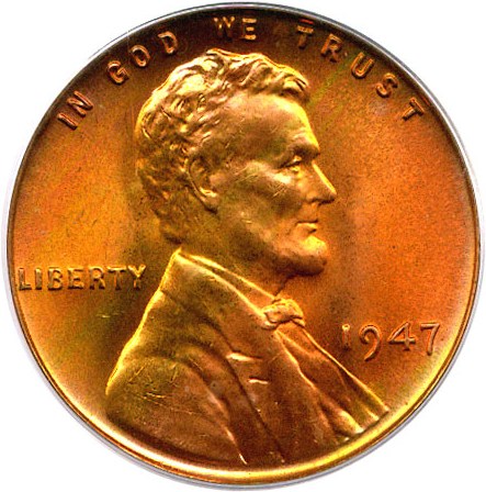 image for: 1947 1c PCGS MS66 RD