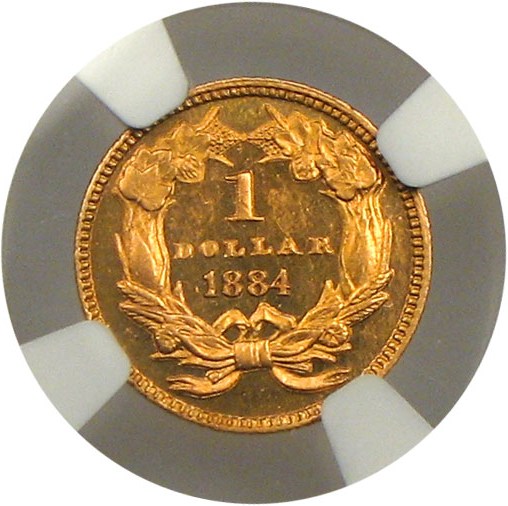 image for: 1884 G$1 NGC Proof 63