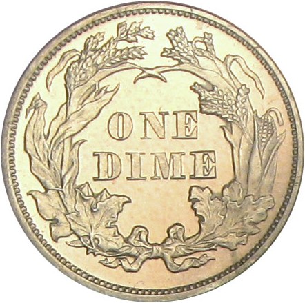 image for: 1874 10c PCGS Proof 64 Cameo (Arrows)