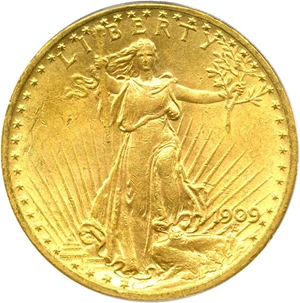 image for: 1909 $20 PCGS MS62