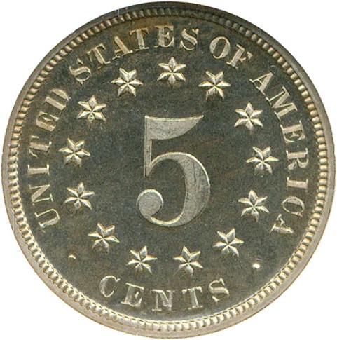 image for: 1870 5c NGC Proof 65 Cameo